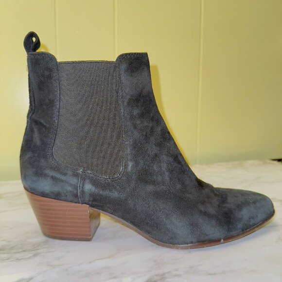Sam Edelman Reesa Black Suede Pull On Ankle Boots size US 7.5 M - Picture 1 of 7